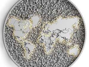 vertical garden world map Model 3D