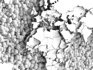 vertical garden world map Model 3D