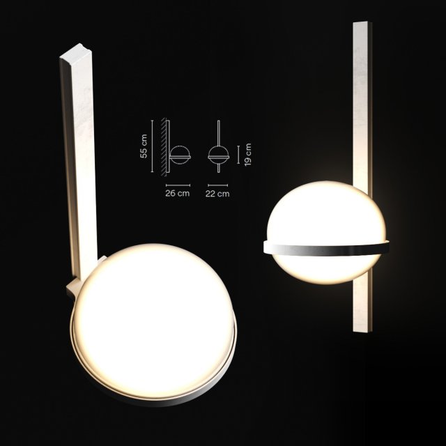 wall light vibia palma 3710 3D 모델 .c4d .max .obj .3ds .fbx .stl .blend 