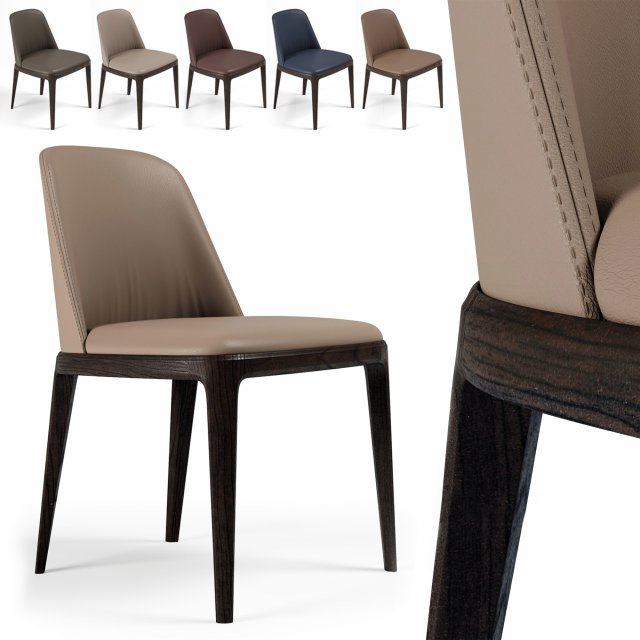 chairs poliform grace 3D Model .c4d .max .obj .3ds .fbx .stl .blend 