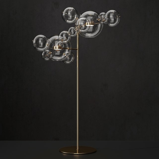 floor lamp giopato and coombes bolle 12 3D Модель .c4d .max .obj .3ds .fbx .stl .blend