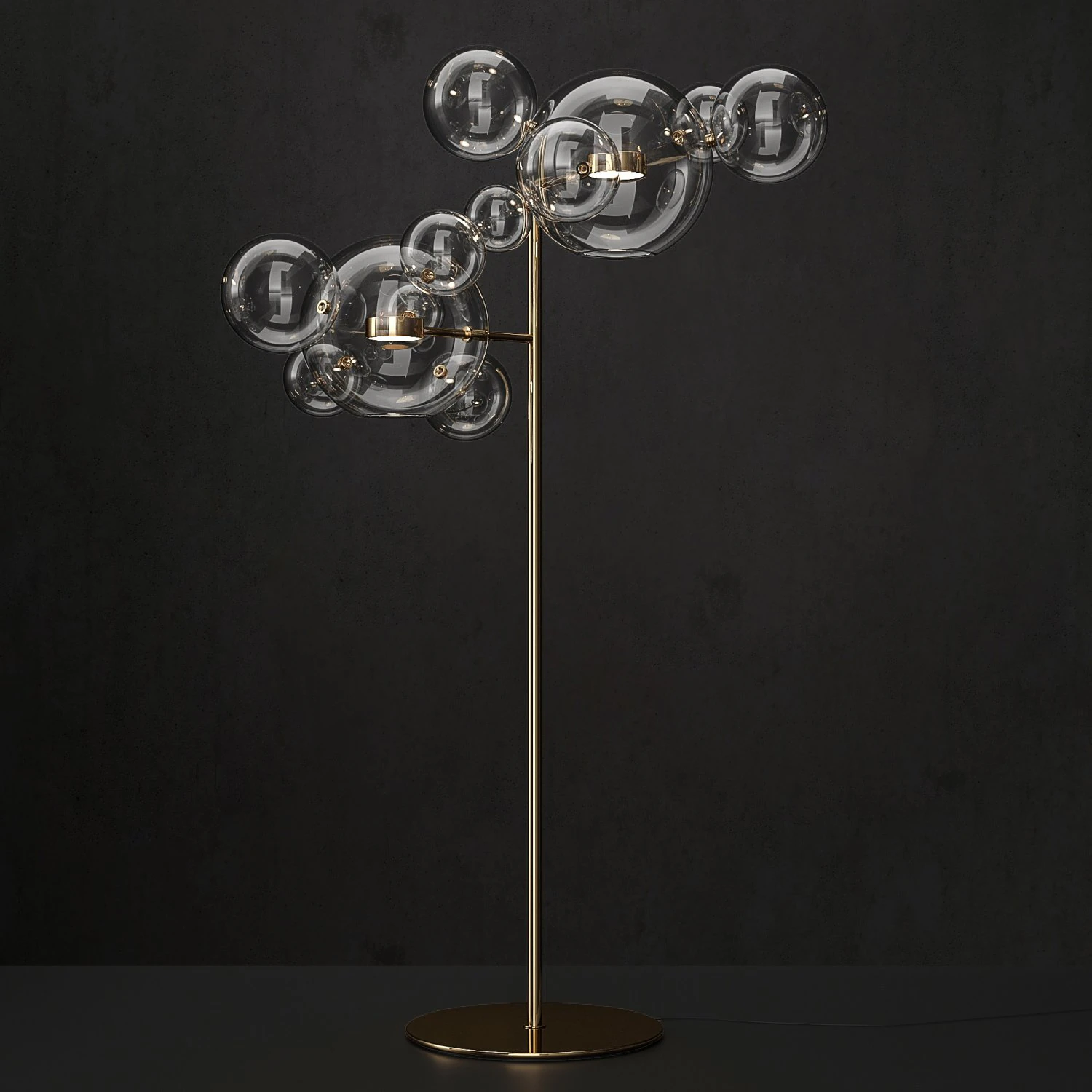 floor lamp giopato and coombes bolle 12 3D Model .c4d .max .obj .3ds .fbx .stl .blend 