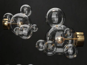 Lampa ścienna giopato coombes bolle nadaje się zar&oacute;wno do salonu, jadalni, jak i sypialni Model 3D