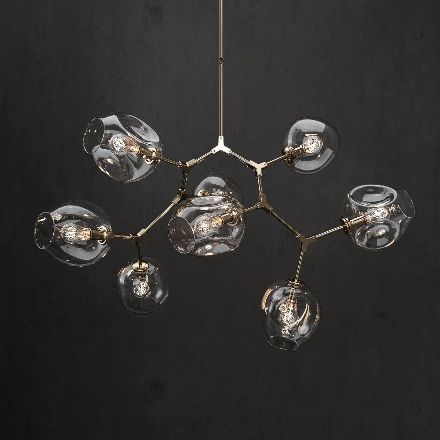 branching bubble 8 lamps 2 3D Model .c4d .max .obj .3ds .fbx .stl .blend