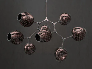 branching bubble 8 lamps 2 3D Model