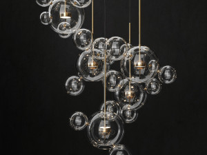 chandelier giopato coombes bolle 24 lights 3D Model