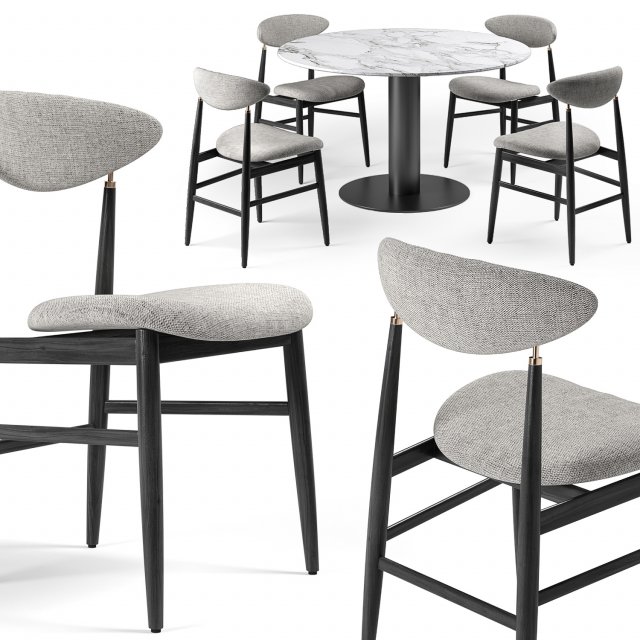 gubi dining set Modelo 3D .c4d .max .obj .3ds .fbx .stl .blend 