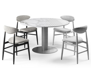 gubi dining set Modelo 3D