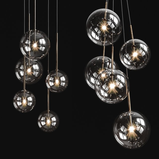 chandelier gallotti radice bolle solo 3D Model .c4d .max .obj .3ds .fbx .stl .blend 