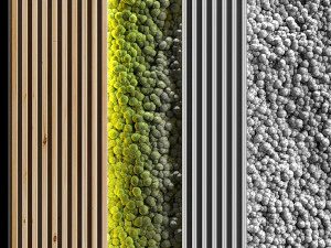 vertical garden and planks 2 3D Model