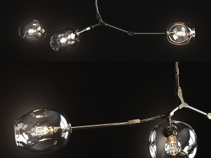 branching bubble 3 lamps 2 3D Model