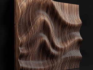 parametric wooden raised layered wood oak installation composition 3Dモデル