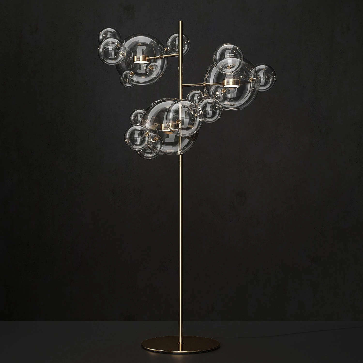 floor lamp giopato and coombes bolle 18 3D Model .c4d .max .obj .3ds .fbx .stl .blend 