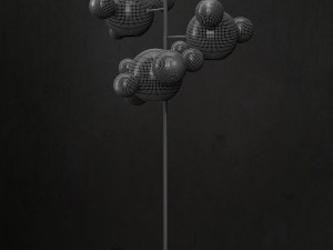 floor lamp giopato and coombes bolle 18 Modelo 3D