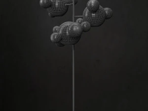 floor lamp giopato and coombes bolle 18 3D Model