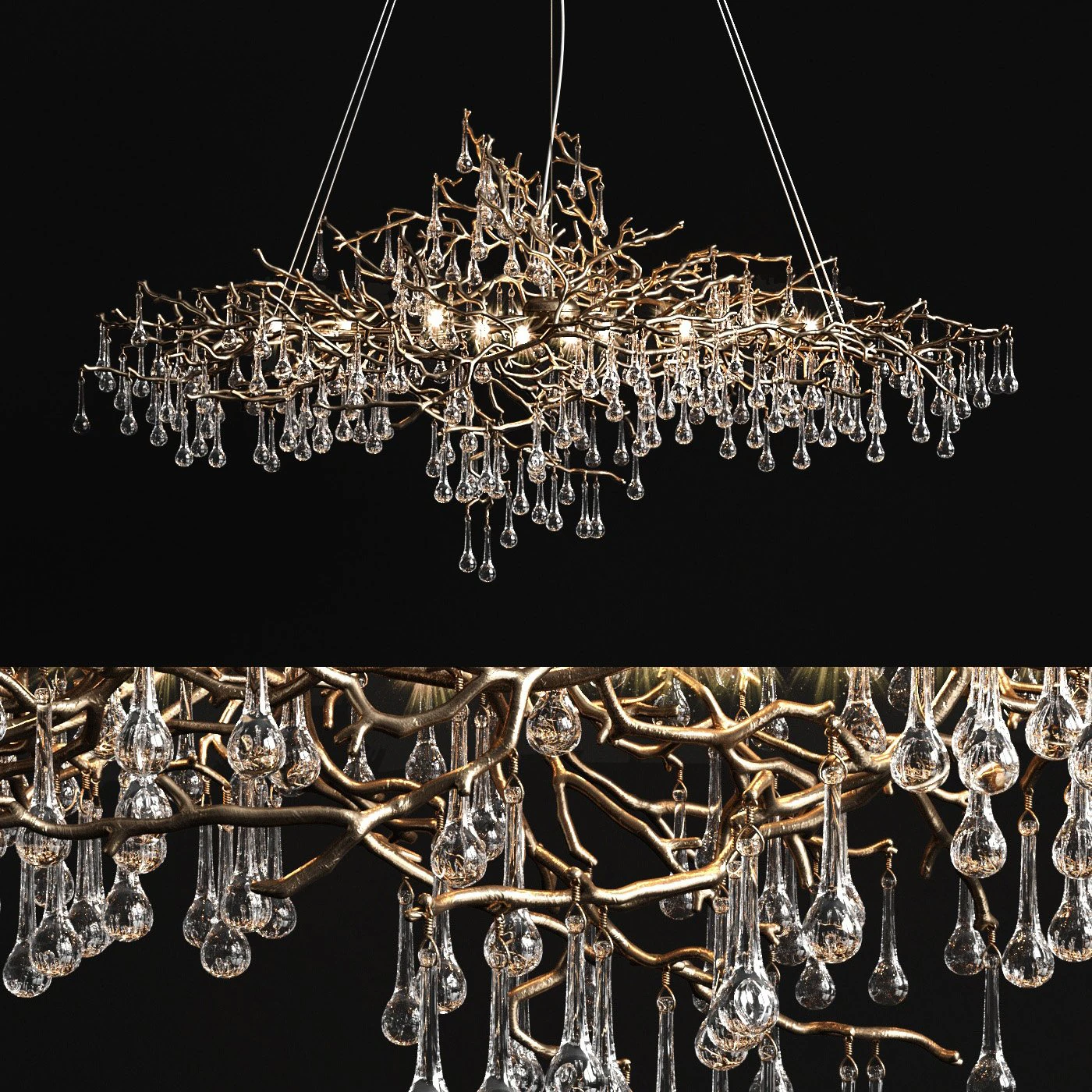 chandelier serip bijout 3D Model .c4d .max .obj .3ds .fbx .stl .blend 