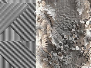 wooden panels and vertical garden 2 Modèle 3D