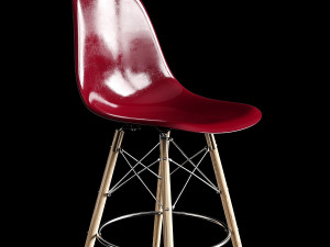 bar stools eames 3D 모델