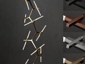 chandelier agnes 20 lights vertical 3D Model
