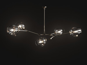branching bubble 5 lamps 3D Модель