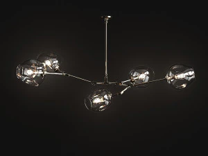 branching bubble 5 lamps 3D Model