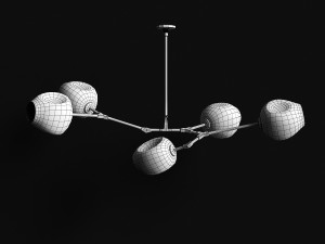 branching bubble 5 lamps 3D Модель