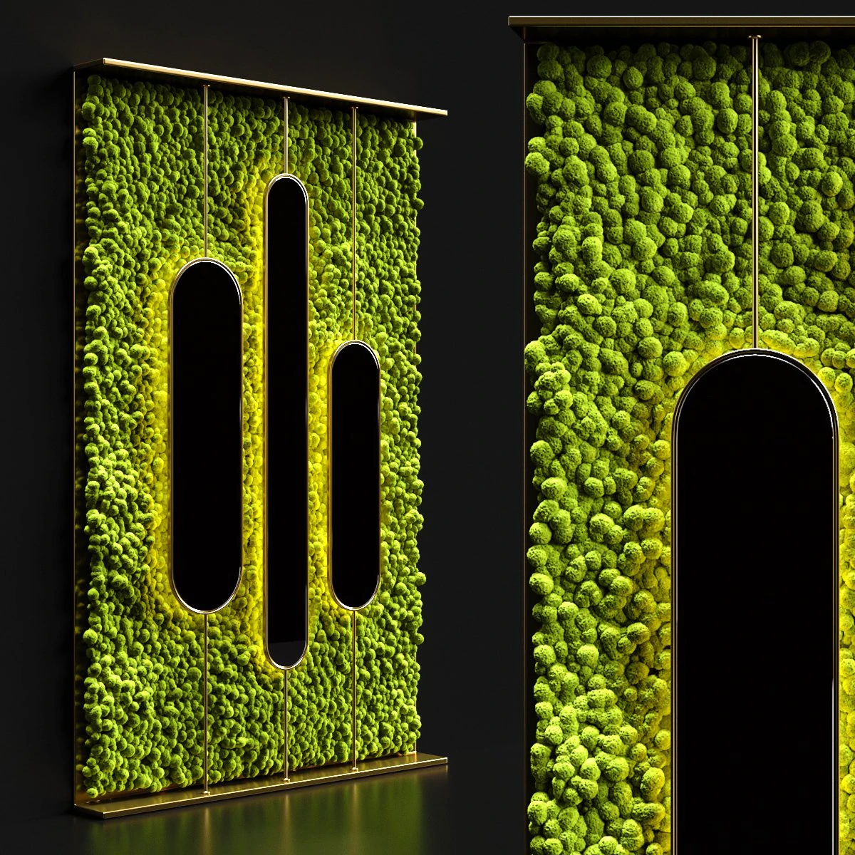 stabilized moss and mirrors 3D Model .c4d .max .obj .3ds .fbx .stl .blend 