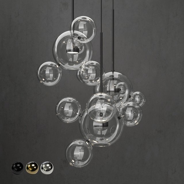 chandelier giopato coombes bolle14 lights 2 3D-Modell .c4d .max .obj .3ds .fbx .stl .blend 