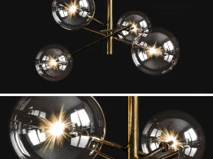 kroonluchter gallotti radice bolle 4 lichts 3D Model