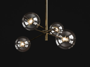 chandelier gallotti radice bolle 4 lights 3Dモデル