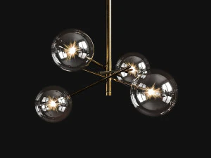 chandelier gallotti radice bolle 4 lights 3D Model