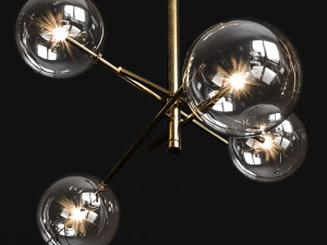 chandelier gallotti radice bolle 4 lights 3Dモデル