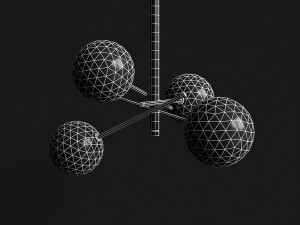 chandelier gallotti radice bolle 4 lights 3Dモデル