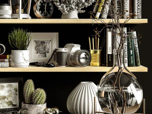 decorative set shelves 2 3D Model