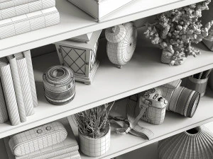 decorative set shelves 2 3D Model