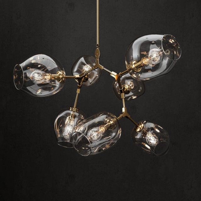 branching bubble 7 lamps 2 Modello 3D .c4d .max .obj .3ds .fbx .stl .blend 