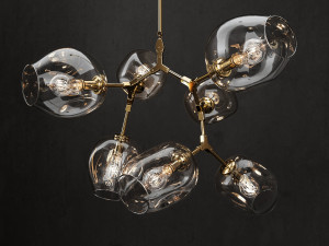branching bubble 7 lamps 2 3D मॉडल