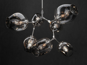branching bubble 7 lamps 2 Modello 3D