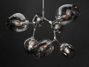 branching bubble 7 lamps 2 3D Model