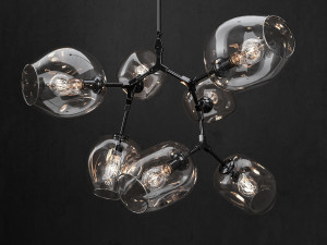 branching bubble 7 lamps 2 Modello 3D