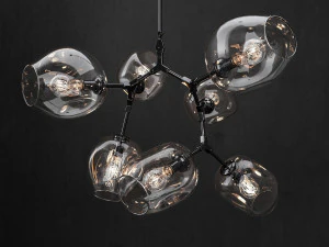 branching bubble 7 lamps 2 3D Model