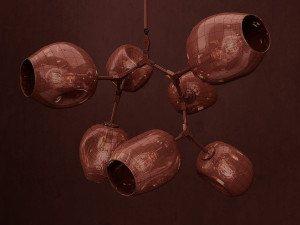 branching bubble 7 lamps 2 Modello 3D