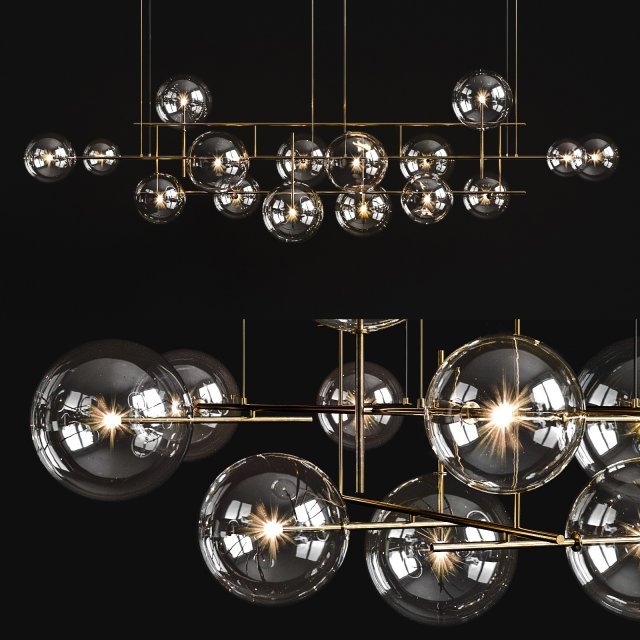 chandelier gallotti radice bolle horizontal big 3D-Modell .c4d .max .obj .3ds .fbx .stl .blend 