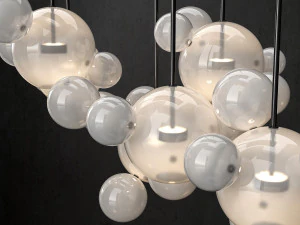 Kronleuchter Giopato Coombes Bolle 24 Lichter 2 3D Modell