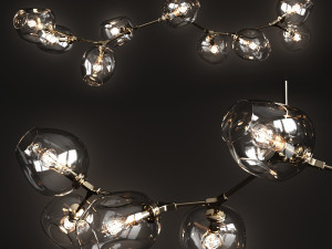 branching bubble 9 lamps 2 3D Model
