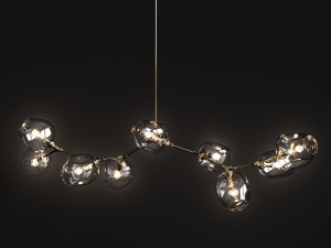 branching bubble 9 lamps 2 3D Model