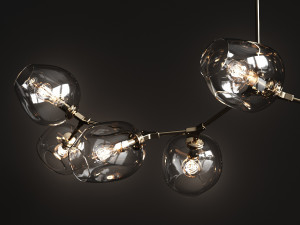 branching bubble 9 lamps 2 3D Model