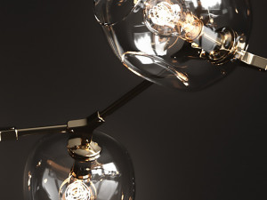 branching bubble 9 lamps 2 3D Model