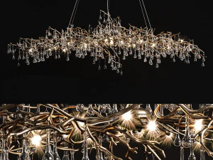 kroonluchter serip bijout groot 3D Model