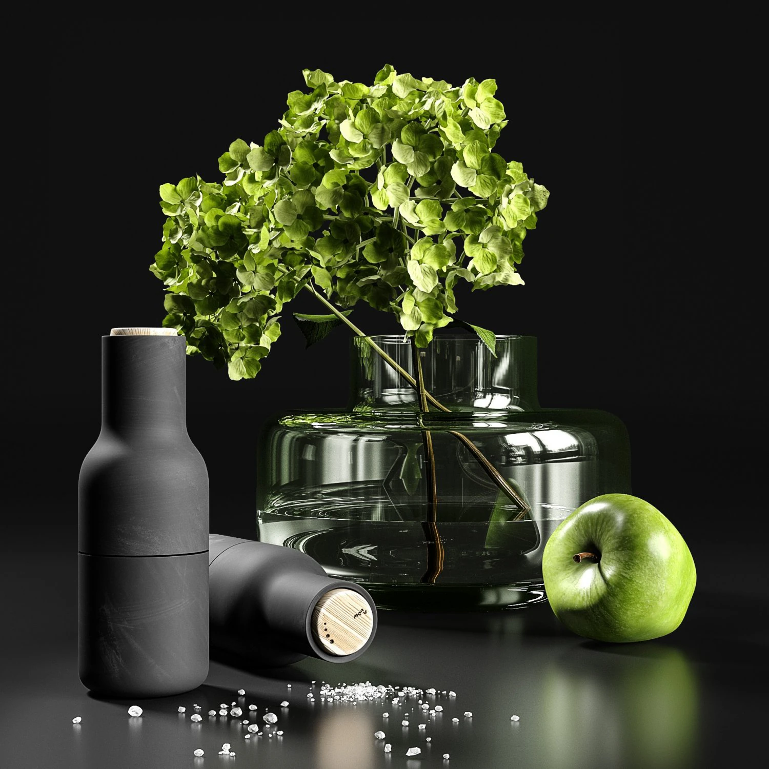 decorative set with hydrangea 3D Model .c4d .max .obj .3ds .fbx .stl .blend 
